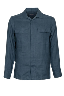 Фото рубашки Приталенный силуэт Рубашка ENRICO CERINI, цвет синий